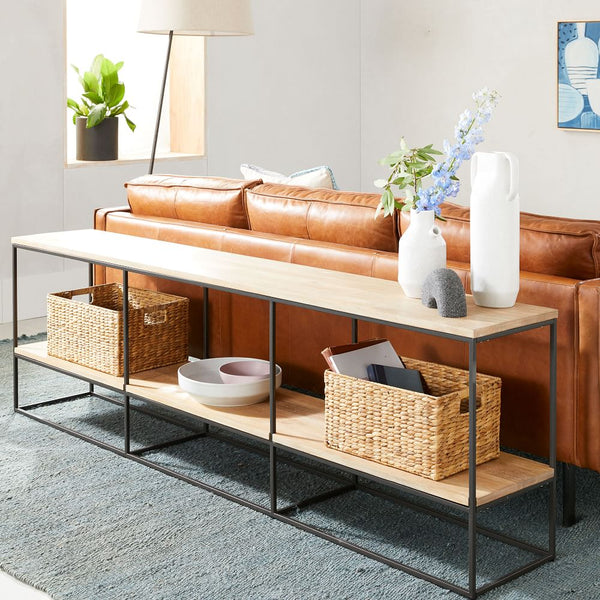 Open Bookself TV Console Black