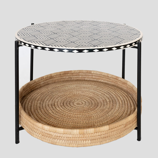 Inlay Black geometric table