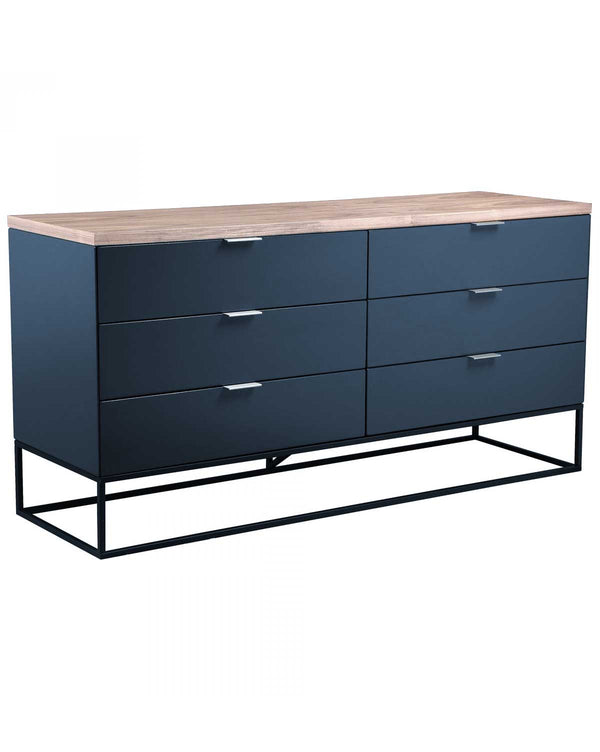Blue Sideboard with metal legs