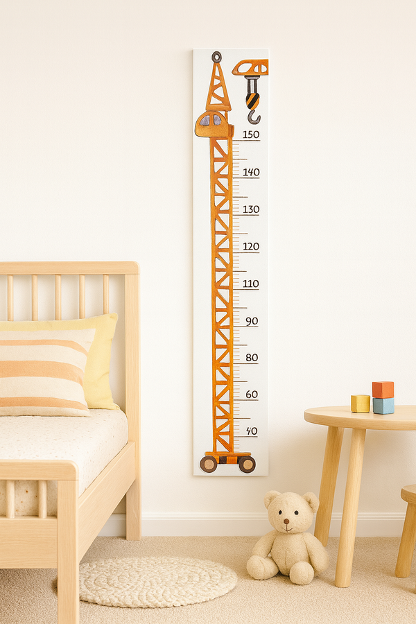 Mighty Crane Construction Kids Height Chart
