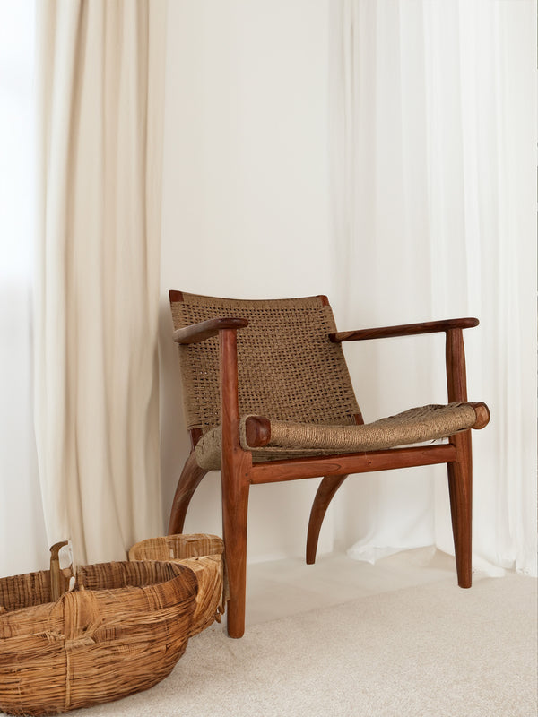 Jute woven occasional chair