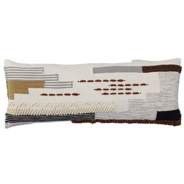 Abstract Geo Tufted Lumbar Pillow Cover