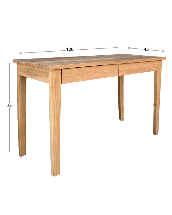 Desk with tapered legs and drawers