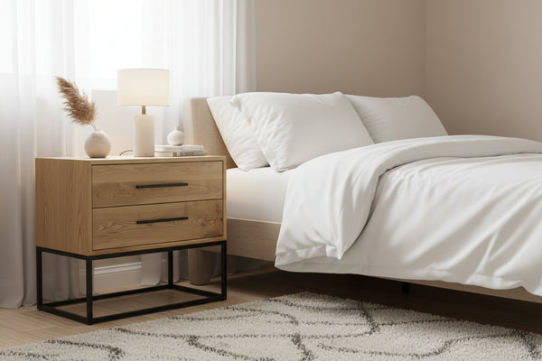 Bedside Table pedestal Oak