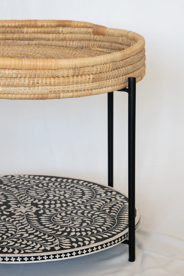 Rani Black bone inlay coffee table