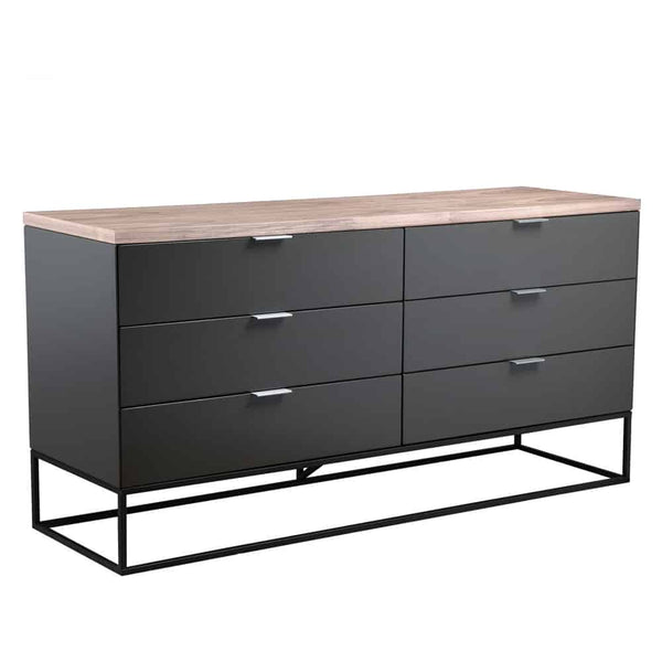 Grey Sideboard with metal legs