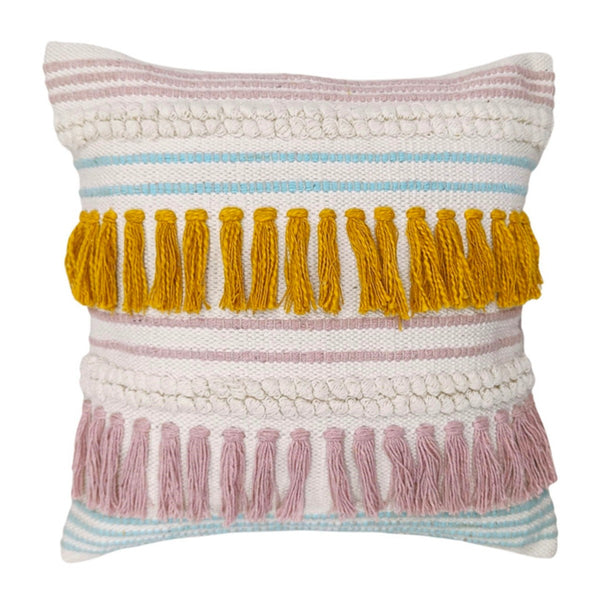 Sunrise Tassel Cotton Pillow Cover