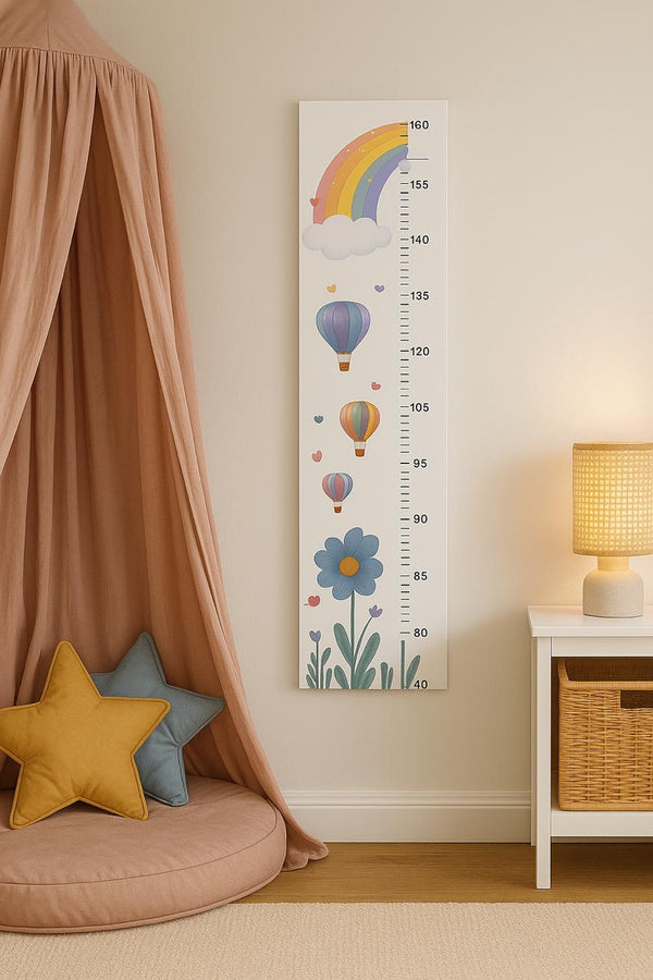 Rainbow Dreams Hot Air Balloon Kids Height Chart
