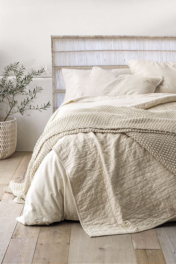 Cane wicker headboard Queen without legs