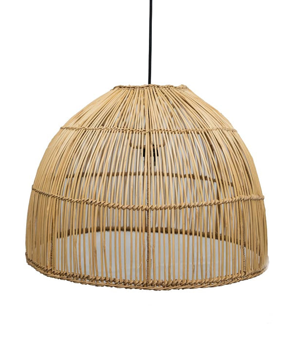 Round cane pendant light