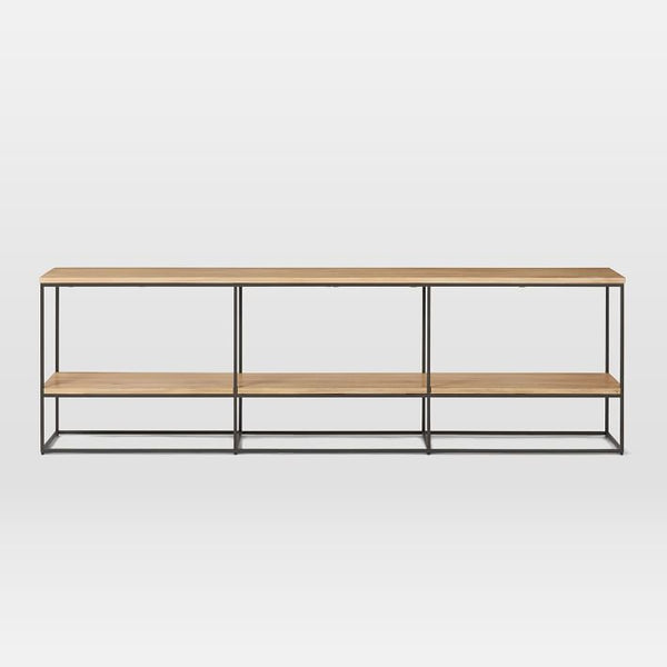 Open Bookself TV Console Black