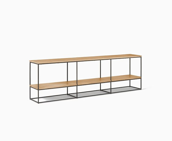 Open Bookself TV Console Black