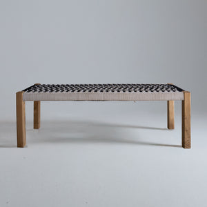 Woven Bench in black and Jute Queen