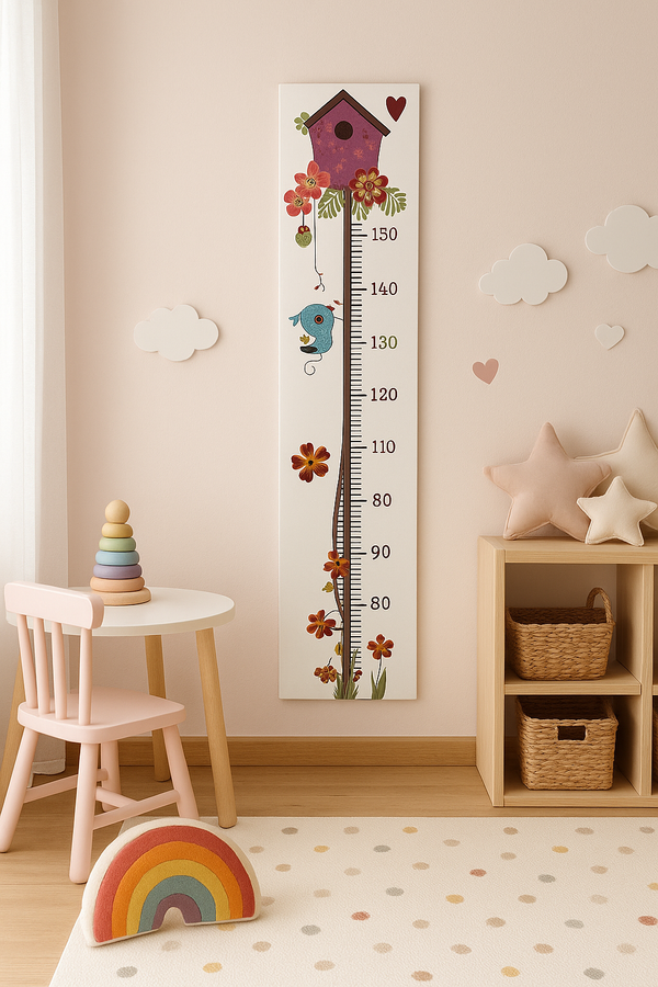 Birdhouse & Butterflies Kids Height Ruler