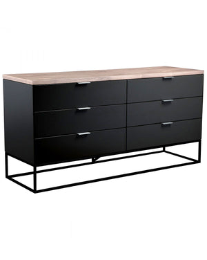 Black Sideboard with metal legs