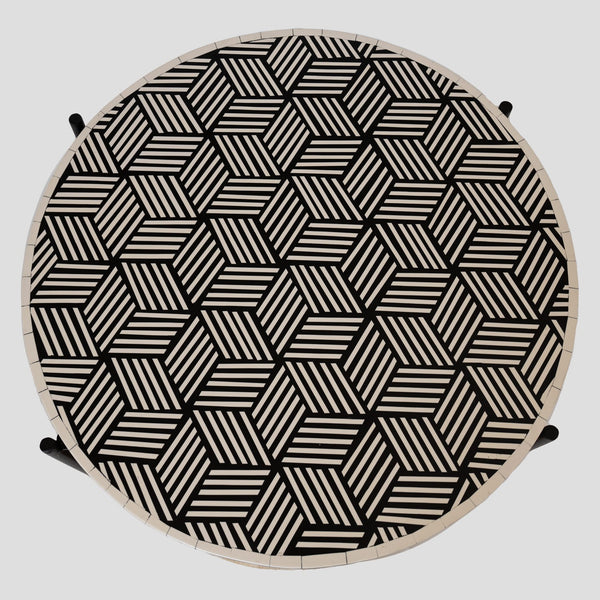 Inlay Black geometric table