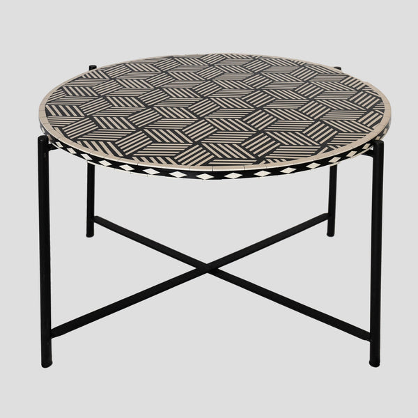 Inlay Black geometric table