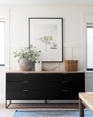 Black Sideboard with metal legs