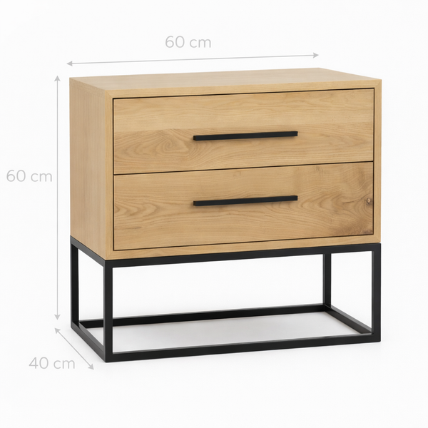 Bedside Table pedestal Oak