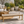 woven oak bench with carved legs natural wood patio entryway bench