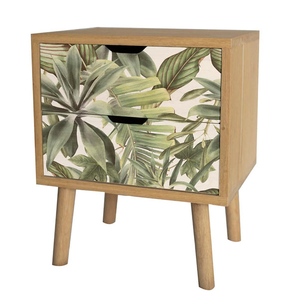 Tropical Round leg Bedside Table