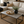 Handcrafted Bone Inlay Coffee Table – Black Steel Frame | Kalahari Collection