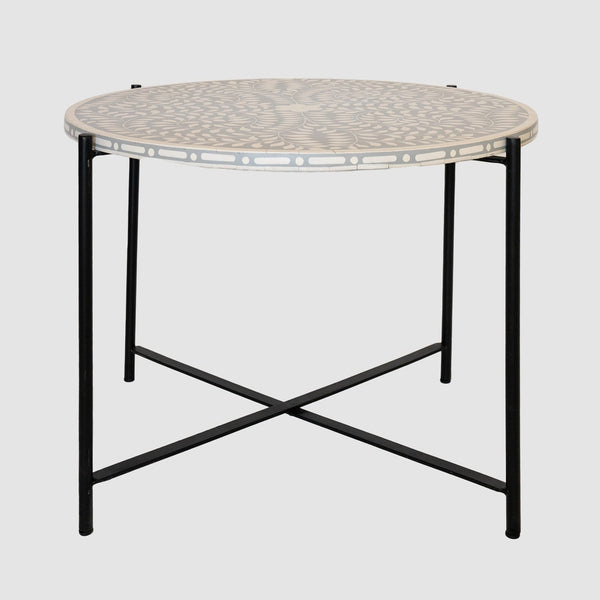 jaipur grey coffee table with bone inlay