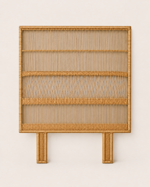 Natural Rattan Single Bed Headboard – Handwoven Cane Design | 110cm W x 140cm H