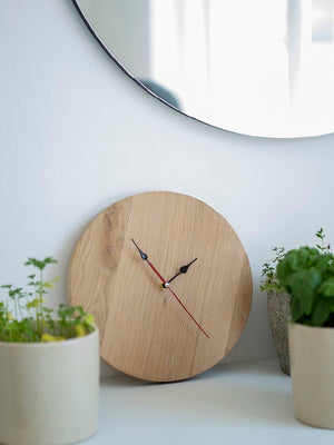 Wooden clock without numbers