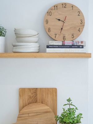 Wooden oak clock