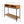 Console table with a light wood top and lower shelf, black metal legs, and a woven rattan-style lower shelf, shown with dimension lines and text indicating measurements of 75 cm height, 100 cm width, and 40 cm depth.