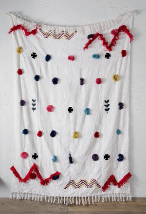 Cotton Pom Pom Kids Throw