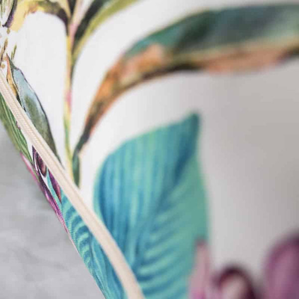 Watercolour floral tropical scatter cushion
