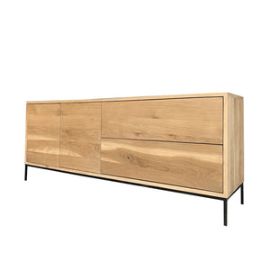 Scandinavian Style Solid Oak Sideboard Storage Cabinet