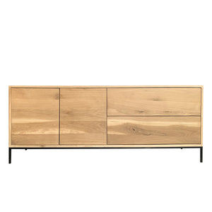 Scandinavian Style Solid Oak Sideboard Storage Cabinet