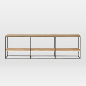 Open Bookself TV Console Black