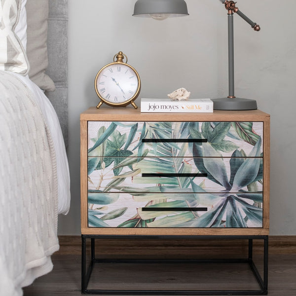 Bedside Table pedestal Tropical 3 drawer